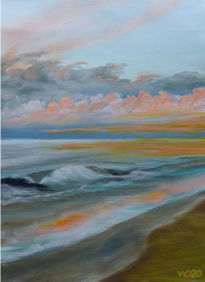 Sunset 65 - 24 x 33 cm  Ölfarbe auf Papier   45.00 €
