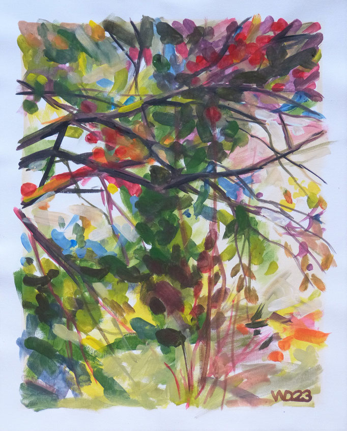 Herbstlich - 44 x 54 cm  Acrylfarbe auf Leinwand   70.00 €