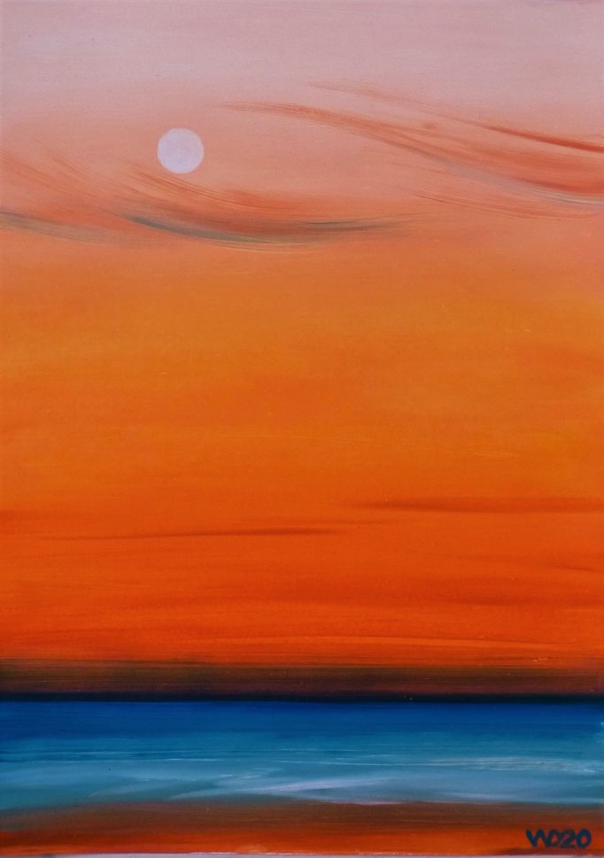 Sunset 35 - 24 x 33 cm  Ölfarbe auf Papier   45.00 €