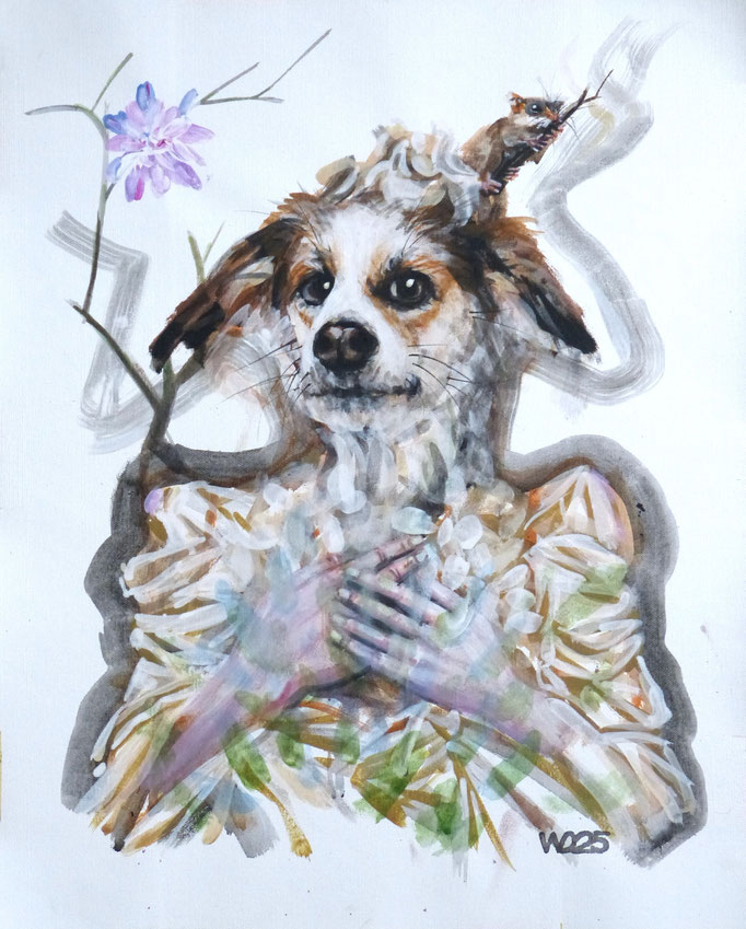 Prinzessin - 44 x 54 cm  Acrylfarbe auf Leinwand  190.00 €