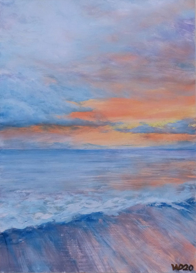 Sunset 39 - 24 x 33 cm  Ölfarbe auf Papier   45.00 €