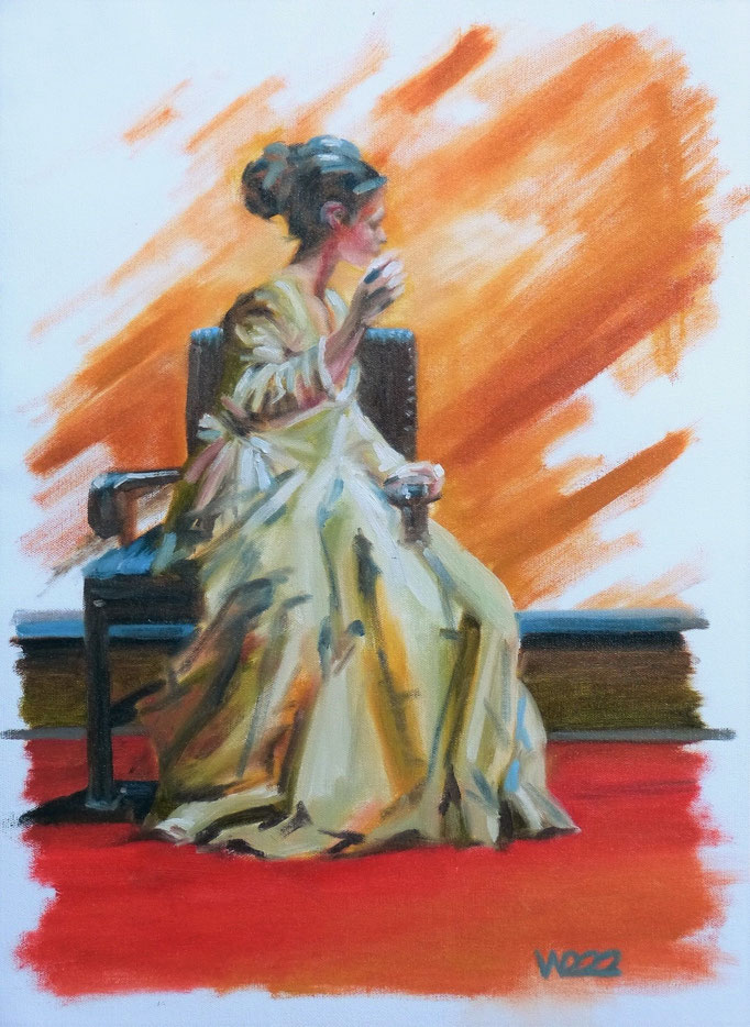 Theater  -  40 x 53 cm  Ölfarbe auf Leinwand   90.00 €