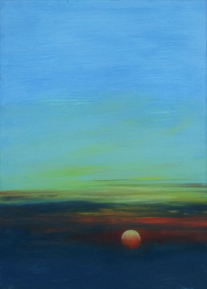 Sunset 4 - 24 x 33 cm  Ölfarbe auf Papier   45.00 €