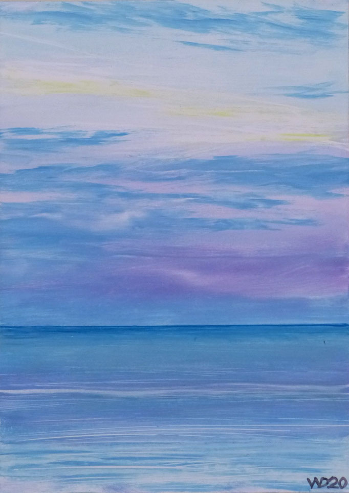 Sunset 40 - 24 x 33 cm  Ölfarbe auf Papier   45.00 €