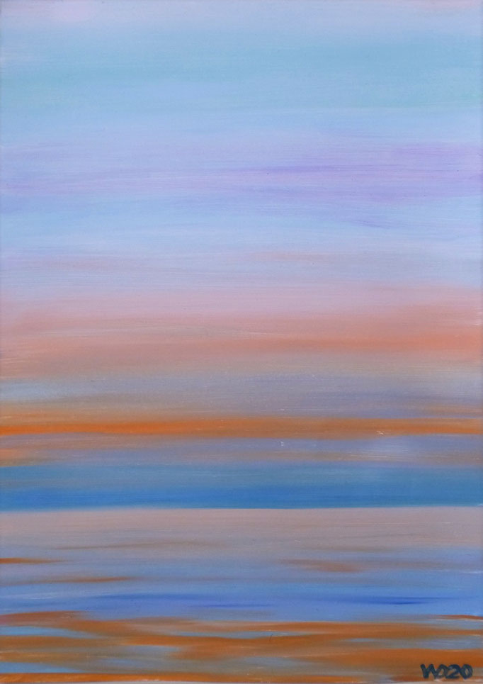 Sunset 36 - 24 x 33 cm  Ölfarbe auf Papier   45.00 €