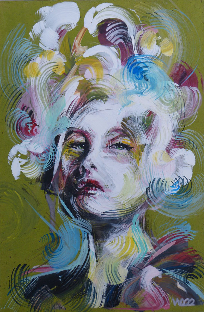 Balletttänzerin - 40 x 60 cm  Acrylfarbe auf 3mm MDF-Platte    90.00 €