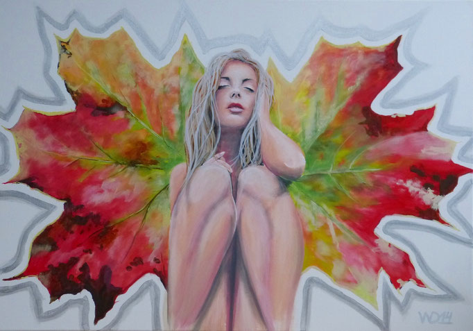 brush me - 70 x 100cm Acrylfarbe, Schlussfirnis  220€