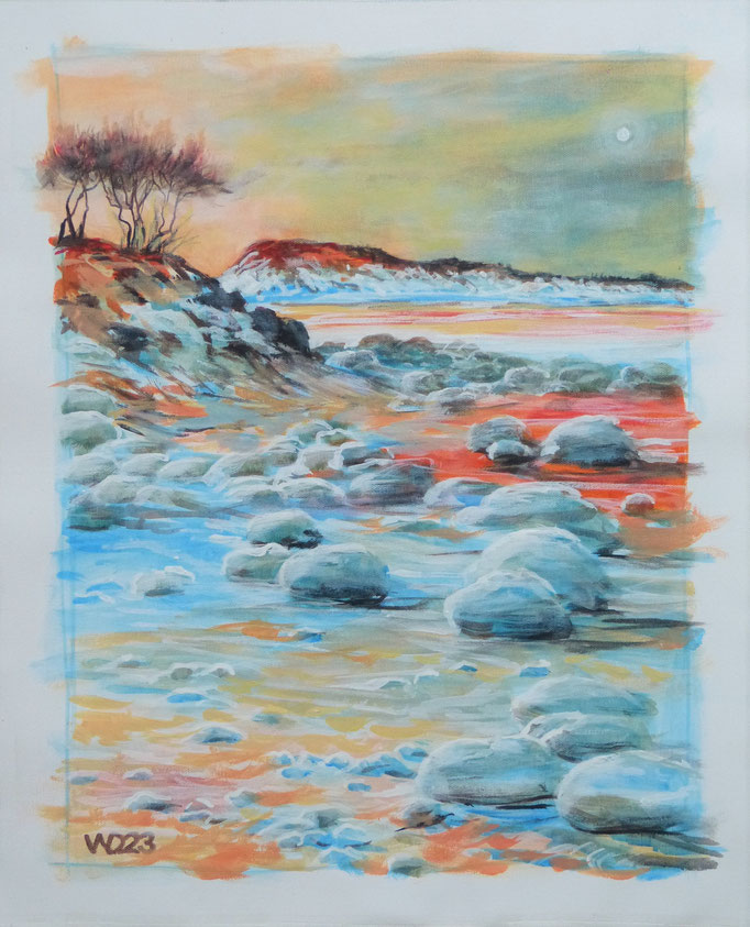 Eisblöcke - 44 x 54 cm  Acrylfarbe auf Leinwand   70.00 €