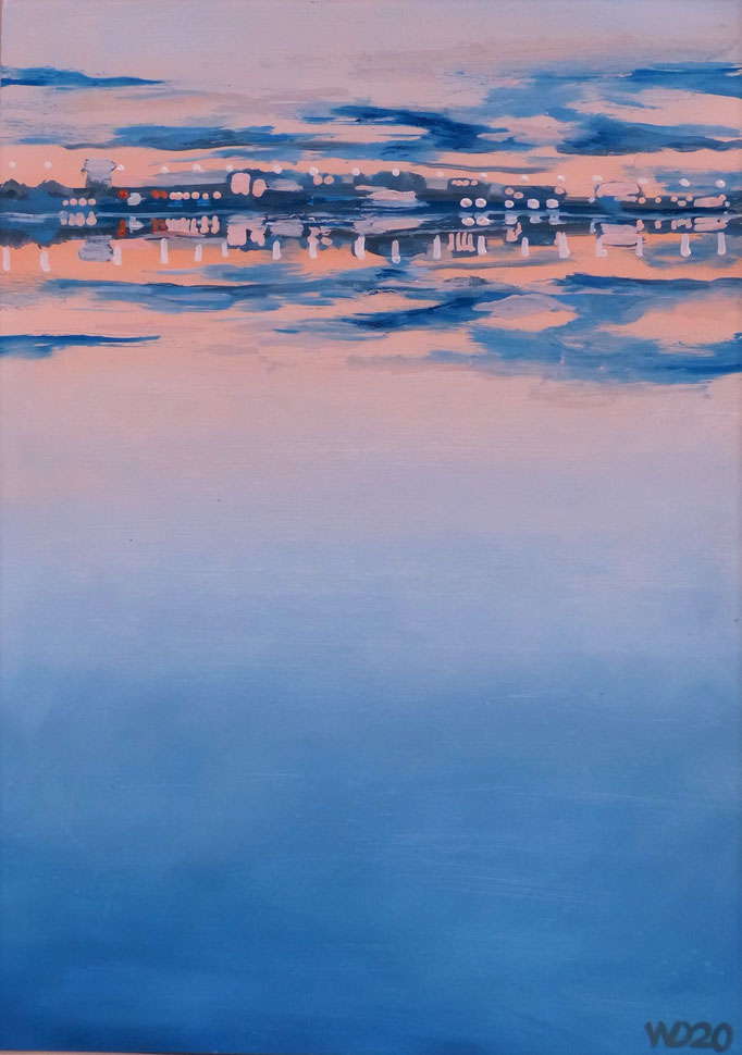Sunset 25 - 24 x 33 cm  Ölfarbe auf Papier   45.00 €
