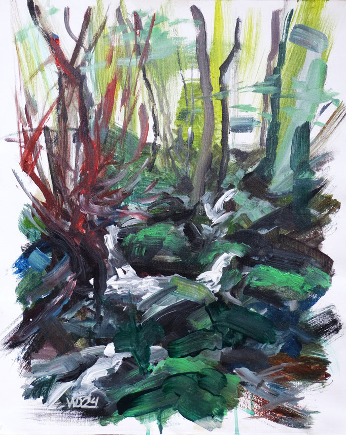 Wasserfälle - 44 x 54 cm   Acrylfarbe auf Leinwand  80.00 €