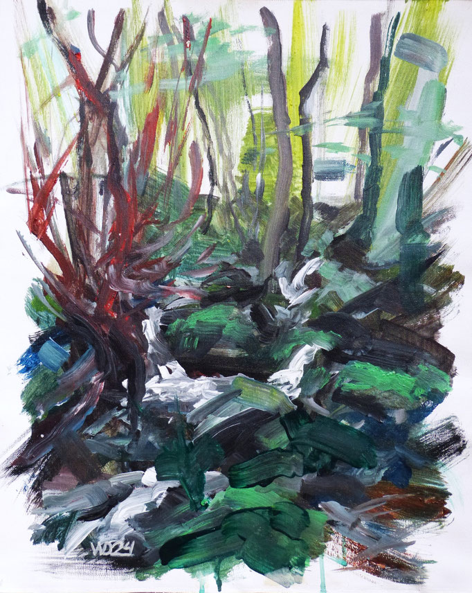 Wasserfälle - 44 x 54 cm   Acrylfarbe auf Leinwand  80.00 €