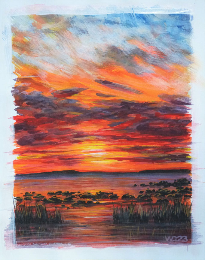 Sunset 89 - 44 x 54 cm  Acrylfarbe auf Leinwand   60.00 €