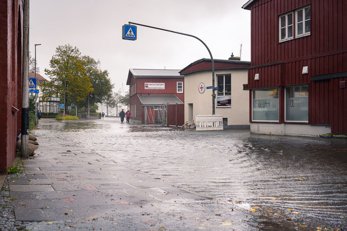 Eckernförde, Sturmflut, Ostsee, Eckernförder Bucht, Hafen, Naturgewalt, Hafenspitze, Olaf Pinn Fotografie
