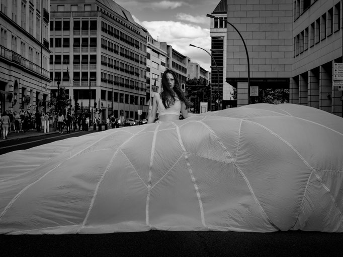 Fashion Berlin, Schwarz weiß, Denim Model