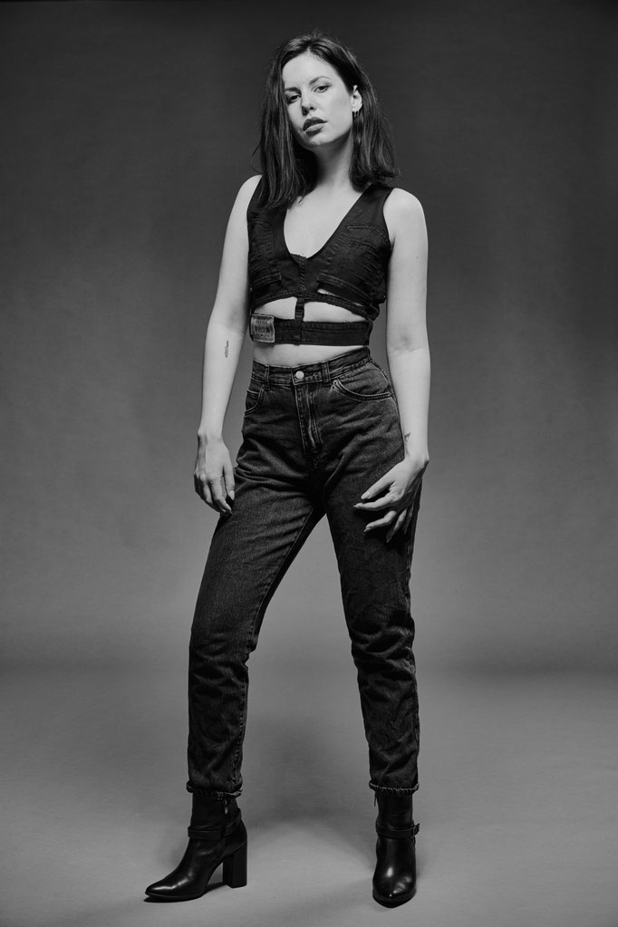 Fashion Berlin, Schwarz weiß, Denim Model