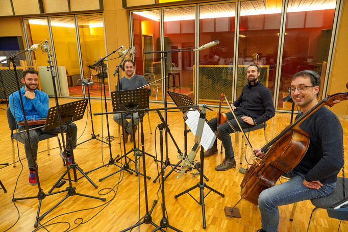 Streichquartett mit Gabriel Miranda Martinez, Robin De Stefani, Cyrill Greter und Josep-Oriol Miro