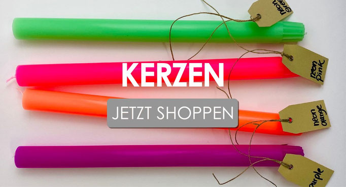 Kerzen Neon bunte farben lange Brenndauer