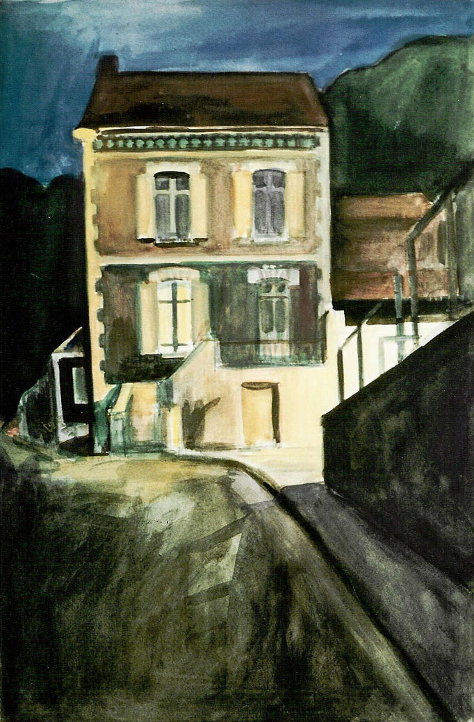 La maison du crime, aquarelle, [1975], collection particulière 