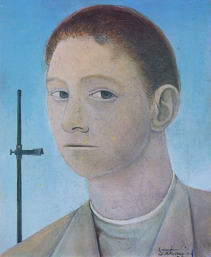 Autoportrait, 22x27, 1954, huile sur toile, collection particulière Belgique