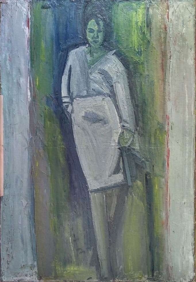 Gladys debout, 160x110, huile sur toile, 1981