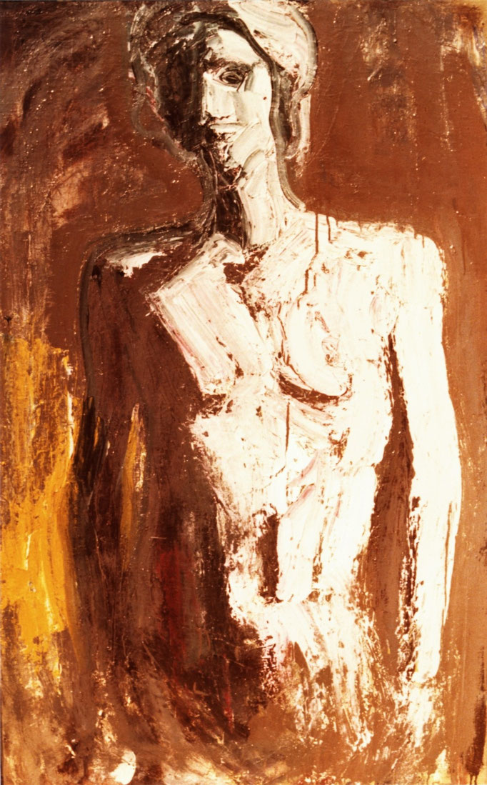 Femme debout, huile sur toile, collection particulière, Belgique