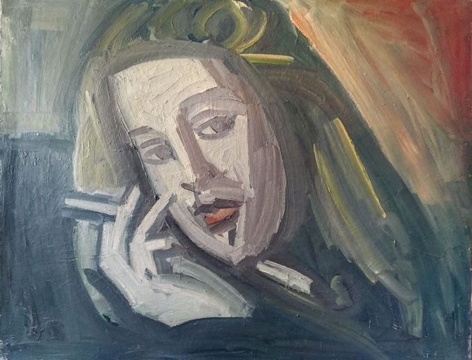 Femme à la cigarette, 146x114, huile sur toile