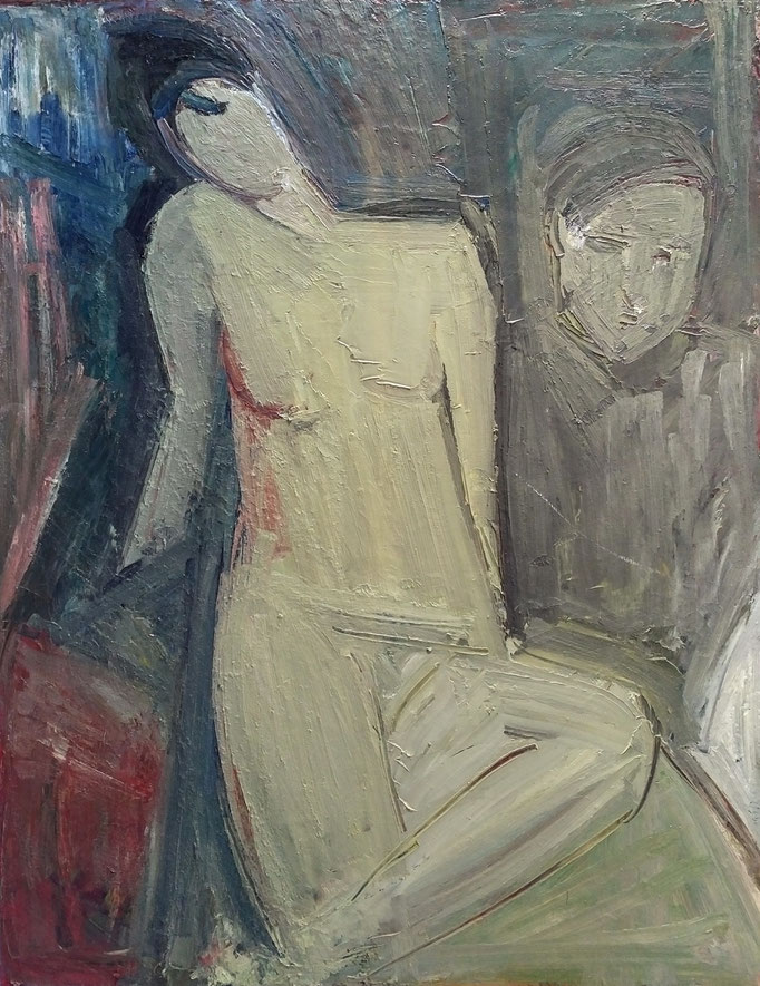 Gladys et autre, 146x114 huile sur toile, 1981