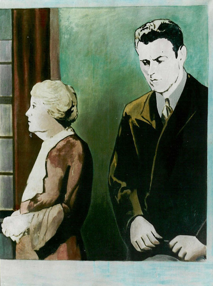 Mére et fils série TAT, 146x114, [1974], huile sur toile