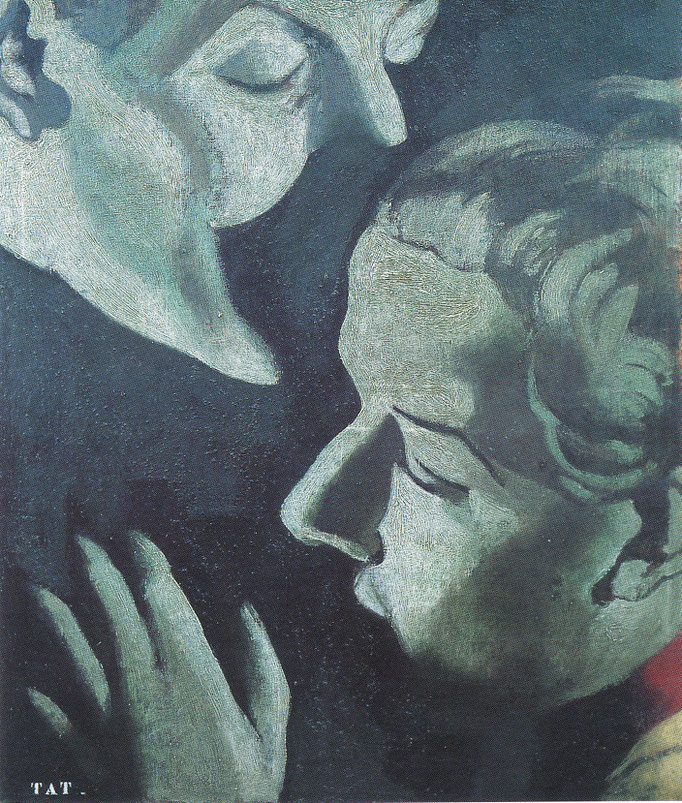 Le baiser série TAT , 80X64, [1974] huile sur toile