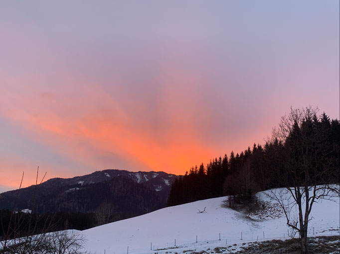 Morgenrot über dem Lärchkogel