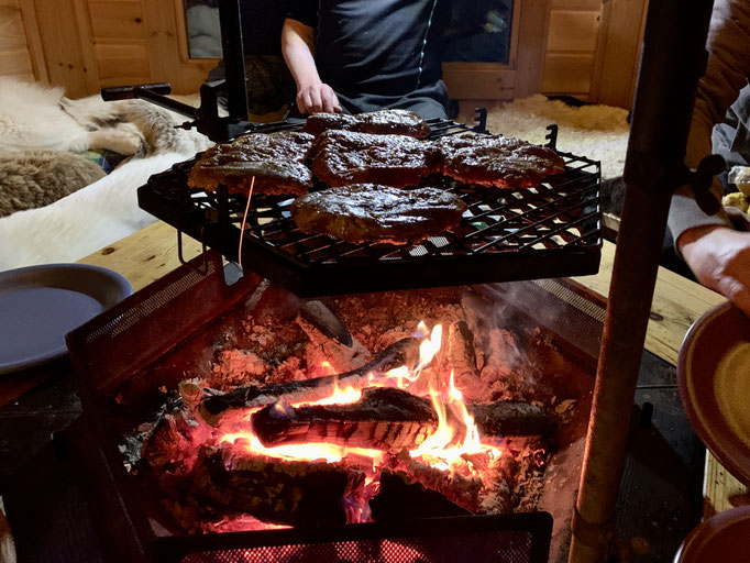 Grillen in der Kota