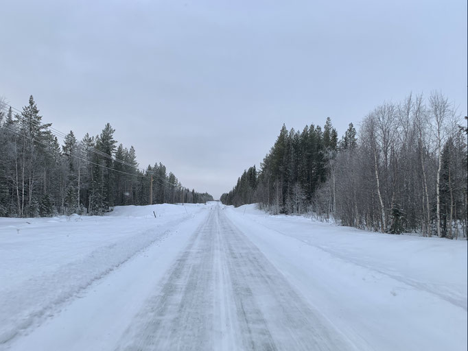 am Weg nach Sorsele, Nebenstraße Schotter
