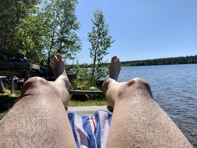 letztes baden im Bockträsk