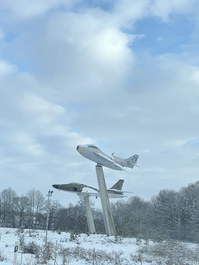 Saab A 32 Lansen und Saab 29 Tunnan (fliegende Tonne)