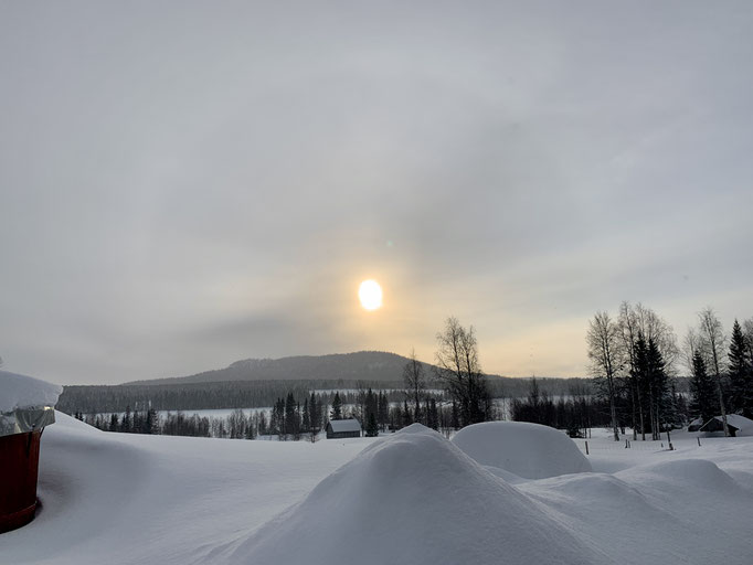 die Sonne über dem Malåberget