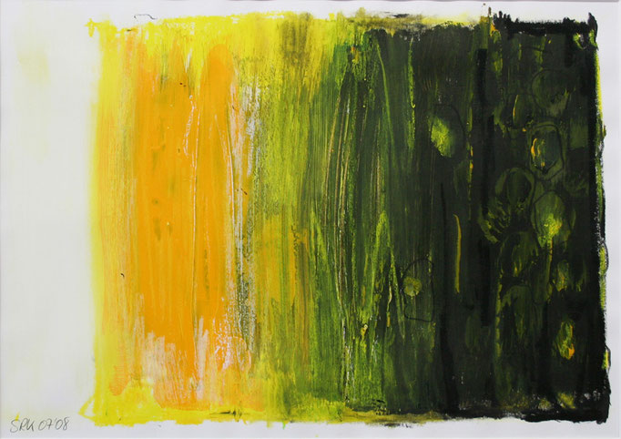 Meditationsphase 1, Mischtechnik auf Papier, 40 x 50 cm, 2008