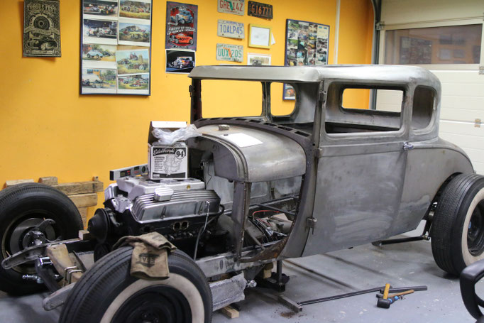 Hot Rod Ford A Modell Aluminium Karosserieteile handgefertigt Blechklopfer Feinblechner W. Schröder