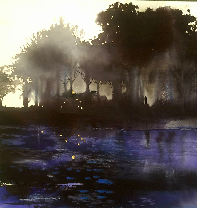 Guidance, encre+feuille d'or 2021