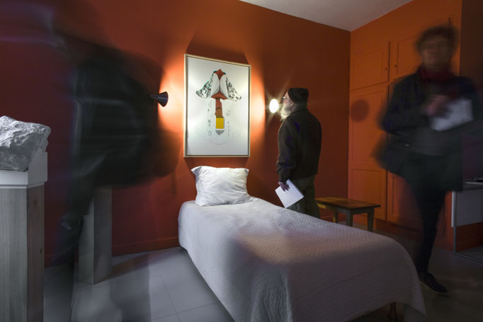 Vue de l'exposition Supervues 2018, Hôtel Burrhus, Vaison-La-Romaine, sur une invitation des ateliers Vortex