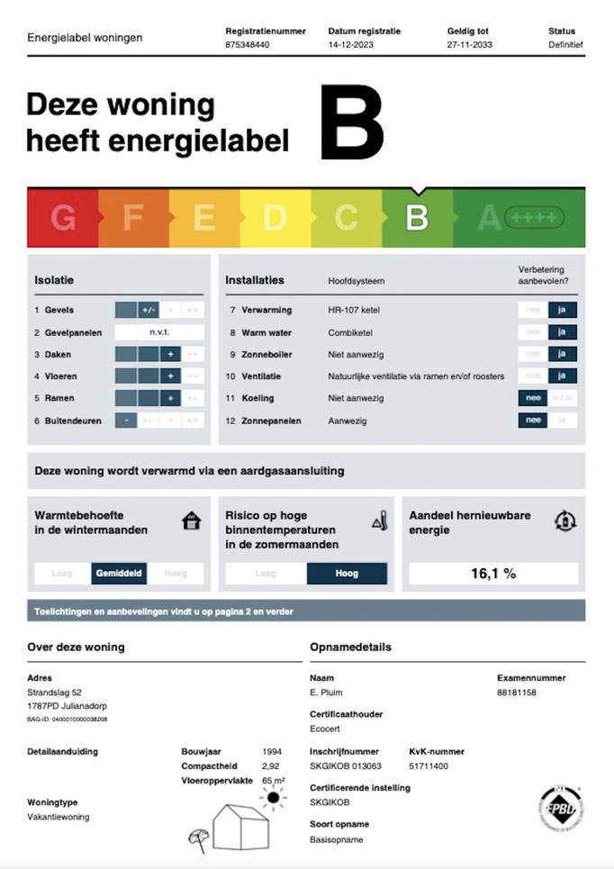 Energielabel 2023