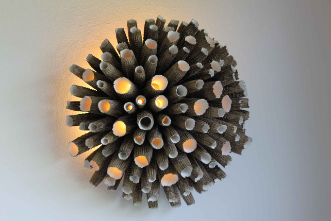 C.Möhring, Koralle 2, Wand-Objekt, beleuchtet, B=42cm