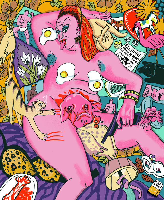 Illustration für das "Little White Lies Magazin, 2022"