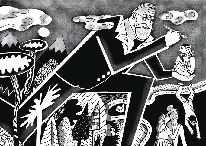Illustration für das Täxtzit Magazin, 2022