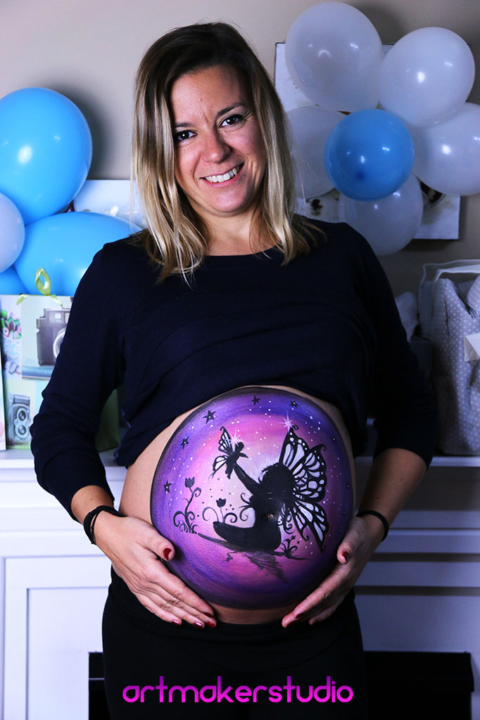 hada maquillaje pinta barriguitas- Fairy belly paint