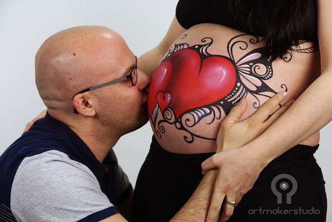 Kiss Belly Painting Madrid