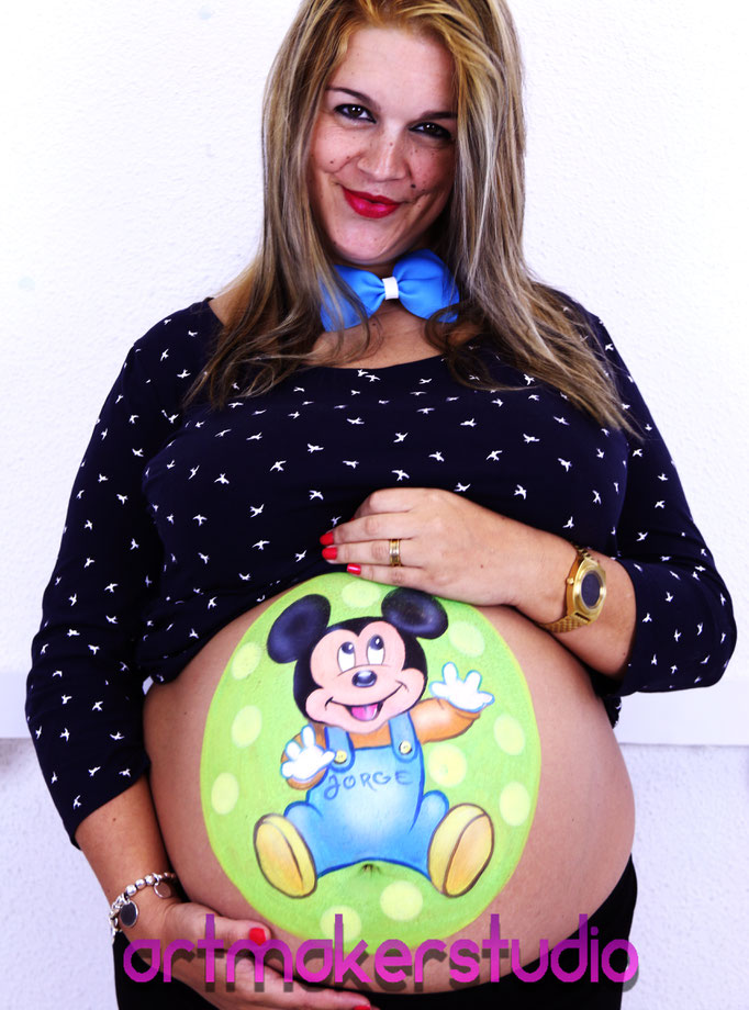Mickey Belly Paint Madrid
