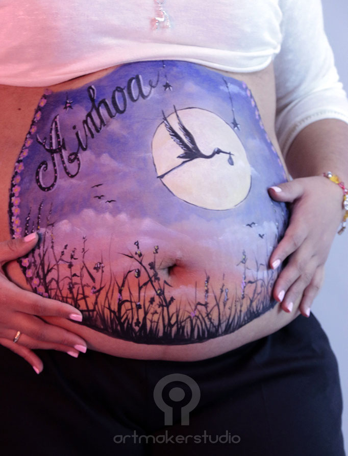 Maquillaje premamá con sesión de fotos  Madrid- Cigüeña