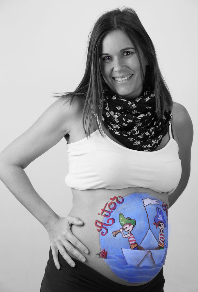 belly paint y sesión de fotos