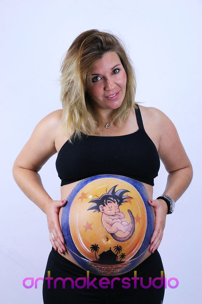 Belly Painting GOKU Madrid artmakerstudio