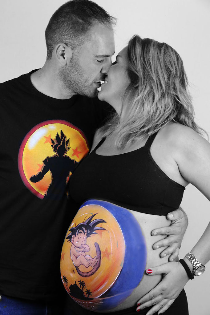 Belly Paint Sesión de Fotos Madrid GOKU 